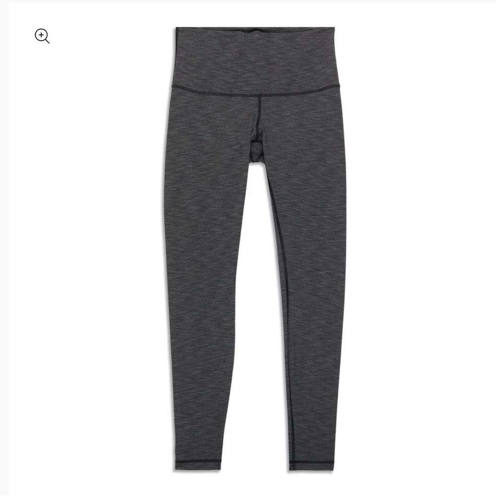Lululemon wunder under high rise tights size 4, heathered black